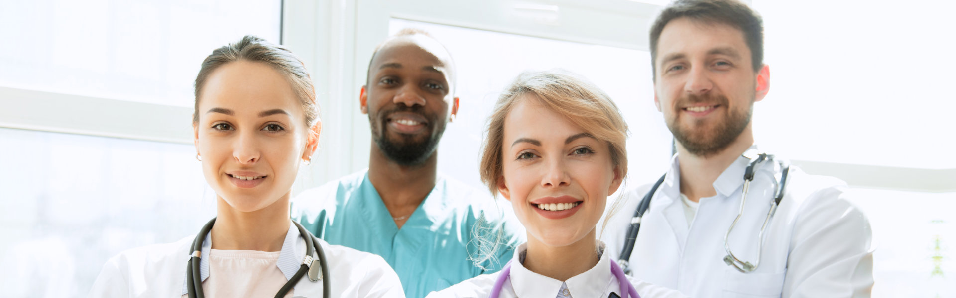 group of medical staff smiling
